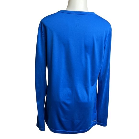 Adidas Kids Top Medium Long Sleeve Climalite V-Neck Base Tee Shirt Youth M 12-14 - Picture 2 of 7